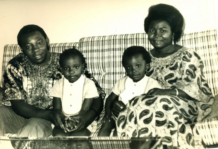 Zac with Embelle, Christine and Limunga - 1976